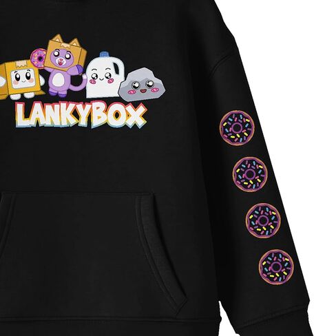 Bioworld LankyBox Cute Characters Long Sleeve Youth Black Hooded Sweatshirt in Kuwait