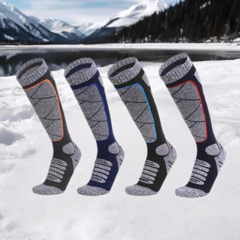 Ski Socks Cold Weather Knee-high Thermal Warm Socks for Snowboarding, Snow, Hunting Sports for Women Men(Random styles) in Saudi Arabia