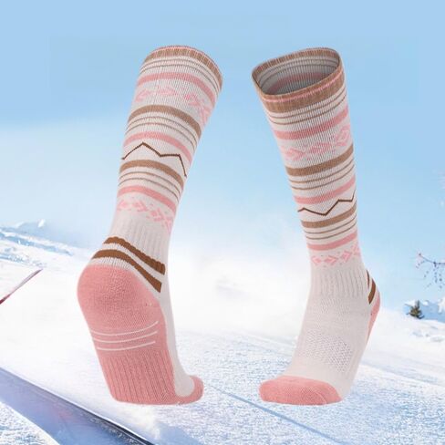 Merino Wool Ski Socks for Womens Thermal Winter Warm Thick Knee High Socks for Skiing Snowboarding Snow Hunting in Saudi Arabia