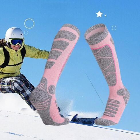 Ski Socks Cold Weather Knee-high Thermal Warm Socks for Snowboarding,Hunting,Snow Sports for Women in Saudi Arabia