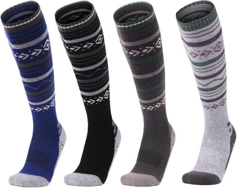 Merino Wool Ski Socks Men Women,Knee High Winter Warm Skiing Thermal Snowboarding Socks in Saudi Arabia