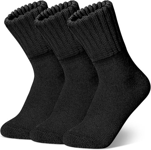 SUNOVELTIES Womens Merino Wool Socks 3 Pairs Winter Ski Warm Boot Socks Men Thermal Thick Cozy Hiking in Saudi Arabia