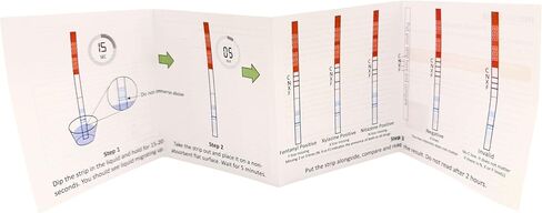 شرائط اختبار الفنتانيل/الزيلازين/النيتازين للمواد السائلة والحبوب والمساحيق، عدد 5، مصنوعة في الولايات المتحدة الأمريكية، أكثر حساسية بـ 10 مرات - للحد من الأضرار وتحقيقات الطب الشرعي in Kuwait