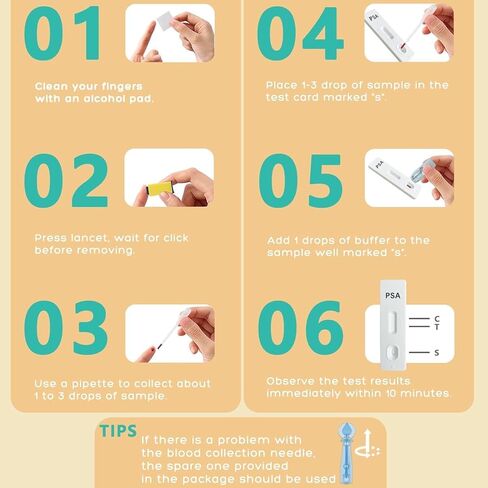 طقم اختبار PSA، طقم اختبار PSA في المنزل PSA Health | اختبار PSA المنزلي دقيق للغاية وسهل القراءة والاستخدام. نتائج سريعة | يشمل جميع مكونات الاختبار in Kuwait