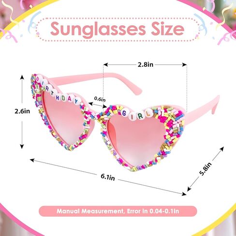 Birthday Sunglasses & Crown, Pink Birthday Glasses Headband Tiara Gifts Accessories Party Favors Decorations for Women in Saudi Arabia
