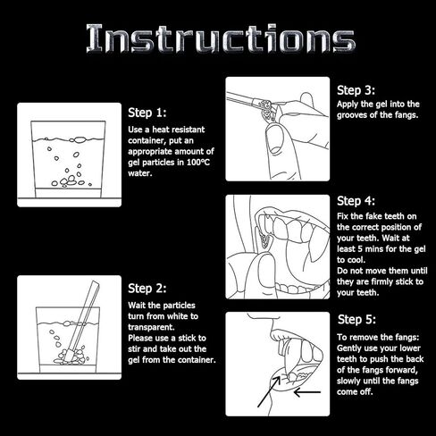 YVELINES 3 أحجام أنياب أسنان مصاصي الدماء مع لاصق مطور قابل لإعادة الاستخدام، ناب مصاص دماء للبالغين، أسنان مصاصي الدماء واقعية، أنياب مصاصي الدماء الواقعية للهالوين (13 مم، 15 مم، 17 مم) (13 15 17) in Kuwait