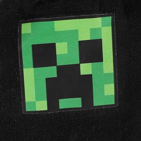 Minecraft SSSS Creeper Toddler Black 2-Piece Knit Beanie & Gloves Set in Saudi Arabia