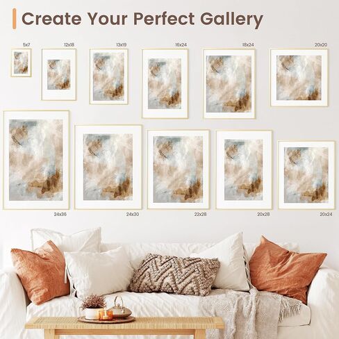 إطار صور معدني مقاس 5 × 7 من Fun Memories - إطارات صور معدنية مقاس 5 × 7 مع حصيرة قابلة للإزالة مقاس 4 × 6 - مثالية للعرض على الحائط أو سطح الطاولة - تتضمن أدوات التعليق على الحائط (ذهبي، عبوة واحدة) in Kuwait