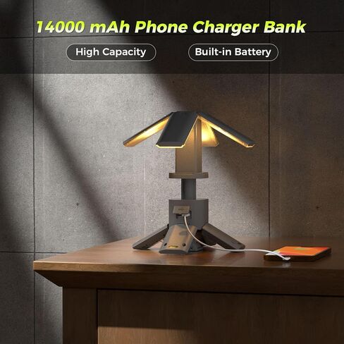 Telescopic Camping Lights Rechargeable 14000 mAh Led Multifunction Magnetic Lanterns Job Site Lighting Cordless Dimmable Camping Tent Lamp Portable Power Supply 6000LM IPX5 Waterproof in Kuwait