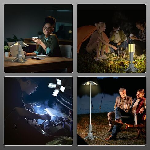 Telescopic Camping Lights Rechargeable 14000 mAh Led Multifunction Magnetic Lanterns Job Site Lighting Cordless Dimmable Camping Tent Lamp Portable Power Supply 6000LM IPX5 Waterproof in Kuwait