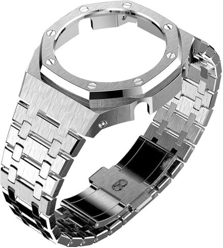 44mm All Stainless Steel Watch Bezel & Band Set for GA2100/GA2110/GAB2100 – Replacement Accessories for Men’s Casio Watches in Saudi Arabia