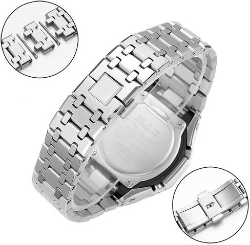 44mm All Stainless Steel Watch Bezel & Band Set for GA2100/GA2110/GAB2100 – Replacement Accessories for Men’s Casio Watches in Saudi Arabia