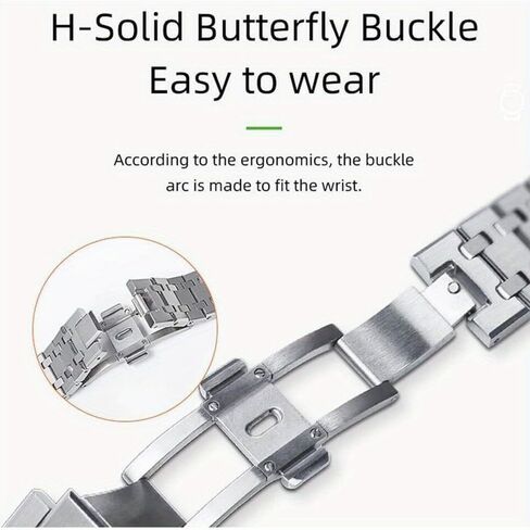 44mm All Stainless Steel Watch Bezel & Band Set for GA2100/GA2110/GAB2100 – Replacement Accessories for Men’s Casio Watches in Saudi Arabia