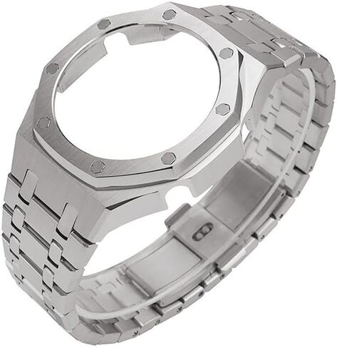 44mm All Stainless Steel Watch Bezel & Band Set for GA2100/GA2110/GAB2100 – Replacement Accessories for Men’s Casio Watches in Saudi Arabia