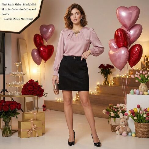 تنورة كيت كاسين نسائية صغيرة من جلد الغزال، تنورة ضيقة عالية الخصر مع جيوب، تنانير خريف وشتاء 2025 in Kuwait