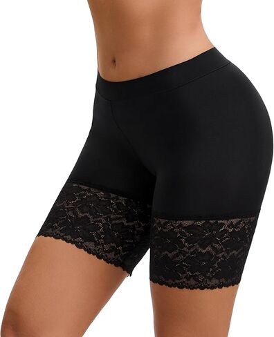 INNERSY شورت نسائي سهل الارتداء تحت الفساتين، شورت أمان من الدانتيل مضاد للغضب، ملابس داخلية قصيرة للأولاد in Saudi Arabia