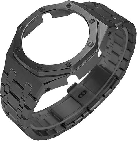 44mm All Stainless Steel Watch Bezel & Band Set for GA2100/GA2110/GAB2100 – Replacement Accessories for Men’s Casio Watches in Saudi Arabia