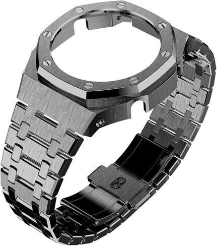 44mm All Stainless Steel Watch Bezel & Band Set for GA2100/GA2110/GAB2100 – Replacement Accessories for Men’s Casio Watches in Saudi Arabia