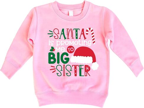 Olive Loves Apple Promoted to Big Sister Santa Christmas Sweatshirt for Youth and Toddler Girls in Saudi Arabia