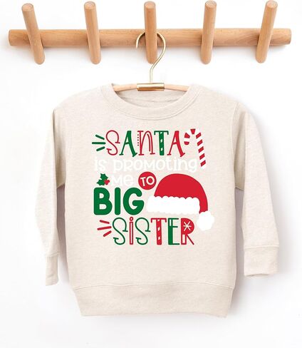 Olive Loves Apple Promoted to Big Sister Santa Christmas Sweatshirt for Youth and Toddler Girls in Saudi Arabia