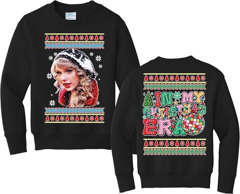 ملابس برية مخصصة Merry-mas Ugly Christmas KIDS Youth Boys Girls Crewneck Sweatshirt in Kuwait