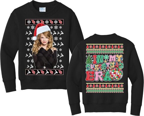 ملابس برية مخصصة Merry-mas Ugly Christmas KIDS Youth Boys Girls Crewneck Sweatshirt in Kuwait