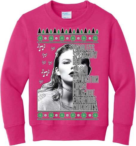 ملابس برية مخصصة Merry-mas Ugly Christmas KIDS Youth Boys Girls Crewneck Sweatshirt in Kuwait