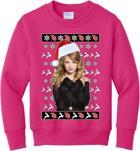 ملابس برية مخصصة Merry-mas Ugly Christmas KIDS Youth Boys Girls Crewneck Sweatshirt in Kuwait