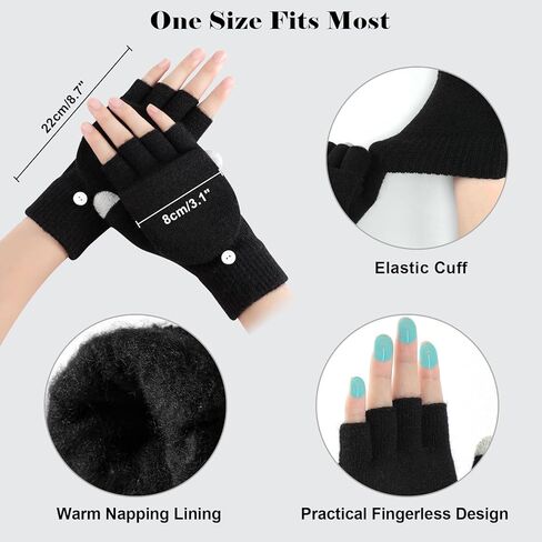 Premillow Winter Gloves for Women, Warm Womens Fingerless Gloves, Thermal Winter Glove Women, Typing Womens Glove Mittens in Saudi Arabia