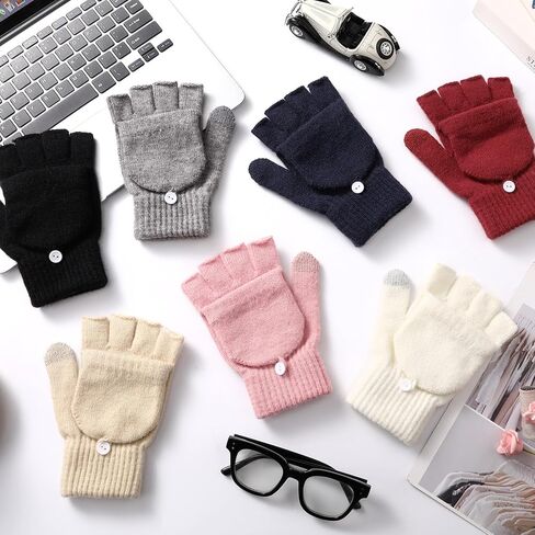 Premillow Winter Gloves for Women, Warm Womens Fingerless Gloves, Thermal Winter Glove Women, Typing Womens Glove Mittens in Saudi Arabia
