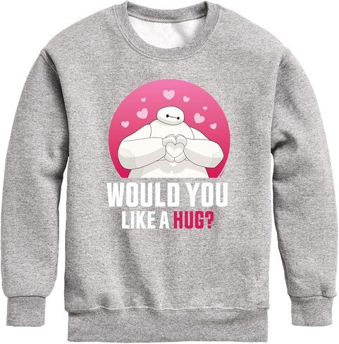 Disney Big Hero 6 - Baymax Like A Hug - Youth Crewneck Fleece Sweatshirt in Kuwait