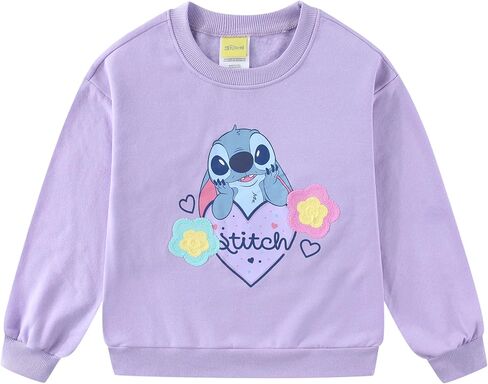 Disney Lilo & Stitch Girls Crewneck Pullover Sweatshirt for Big Kids in Saudi Arabia