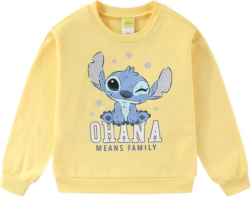 Disney Lilo & Stitch Girls Crewneck Pullover Sweatshirt for Big Kids in Saudi Arabia