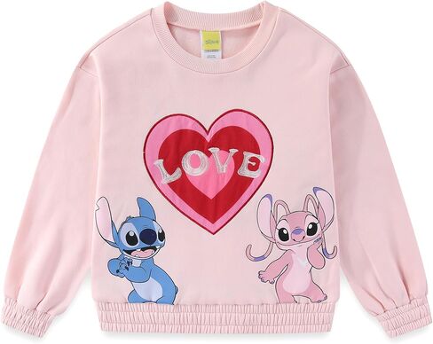Disney Lilo & Stitch Girls Crewneck Pullover Sweatshirt for Big Kids in Kuwait