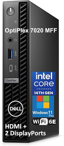 Dell Optiplex 7080 Micro Desktop Computer Mini PC ، Intel I5-10500 3.1Ghz حتى 4.2 جيجا هرتز ، ذاكرة الوصول العشوائي 16 جيجا بايت ، 1 تيرابايت ، لوحة المفاتيح والماوس ، Win11 Pro (متجدد) in Kuwait