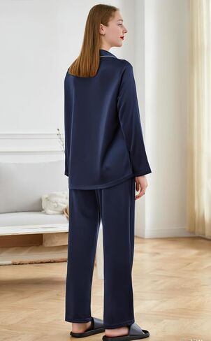 Pajamas for Women Set 2 Piece Womens Pjs Sets Long Sleeve Button Down Tops Soft Sleepwear in Saudi Arabia