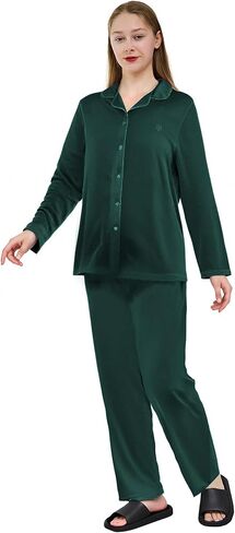 Pajamas for Women Set 2 Piece Womens Pjs Sets Long Sleeve Button Down Tops Soft Sleepwear in Saudi Arabia