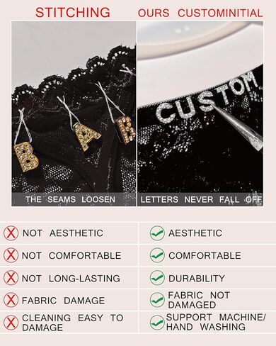 Personalized Thongs with Names,Diy Rhinestone Letter Sexy Lace Thong Custom Name Women Panties in Saudi Arabia