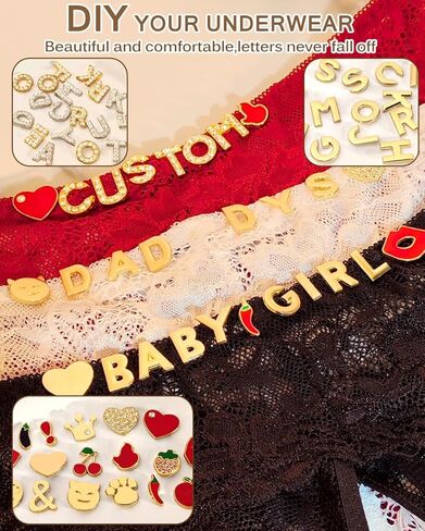 Personalized Thongs with Names,Diy Rhinestone Letter Sexy Lace Thong Custom Name Women Panties in Saudi Arabia