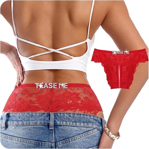Personalized Thongs with Names,Diy Rhinestone Letter Sexy Lace Thong Custom Name Women Panties in Saudi Arabia