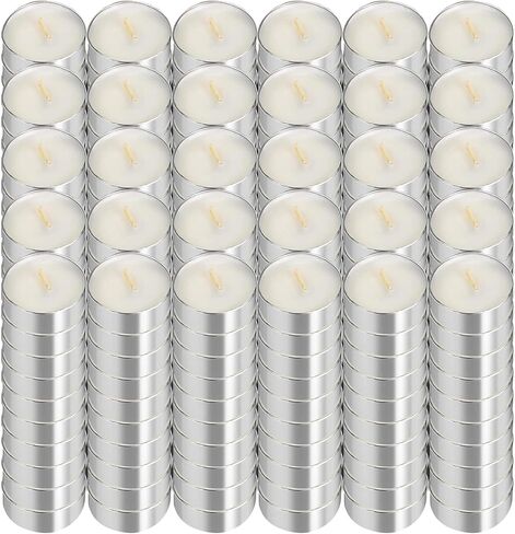 UNBREAKABLE - Tea Light Candles 30 Pack – Unscented Long Lasting 2.5 Hour Burn – White Smokeless Tealights for Decoration, Holiday, Party, Wedding, Home Use in Saudi Arabia