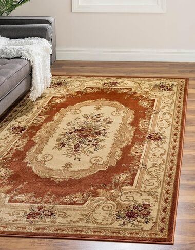 Rugs.com Chateau Collection Rug - سجادة متوسطة الحجم باللون البني بطول 6 أقدام مثالية للممرات والمداخل in Kuwait
