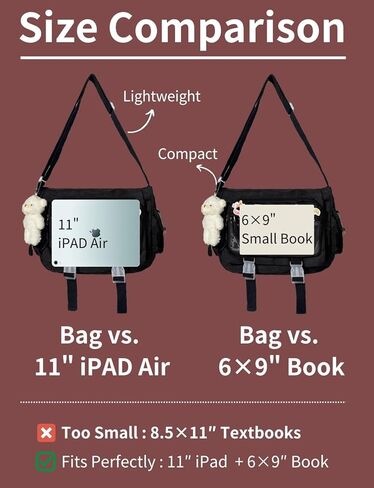 Ita Bag Japanese Messenger Bags Kawaii Crossbody Bag Anime Purse With Cute Pins Y2k For Women Men in Saudi Arabia