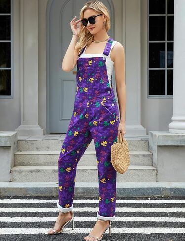 Jumpsuits for Women Fashion Overalls Printed Pants Bibs Coveralls Festival Outfits Regalo para Mujer in Saudi Arabia