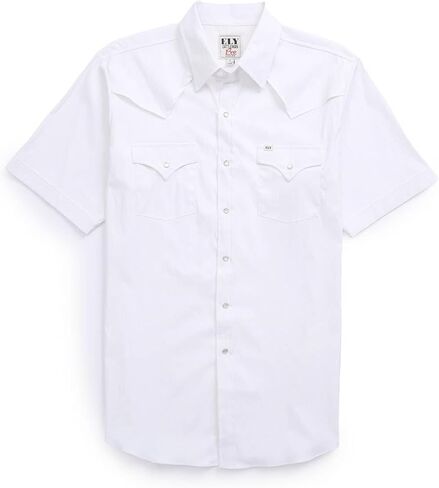 Men's Ely Cattleman Pro Short Sleeve Stretch Solid Vented Western Shirt in Saudi Arabia