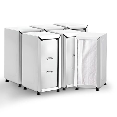 OCS Parts 6-Pack Tall-Fold Two-Sided Napkin Dispenser | Stainless Steel | Holds 150 6" x 13" Tall Fold Napkins | for Home Dining Room Tables, Kitchens, Restaurants, Food Trucks and Delis in Saudi Arabia