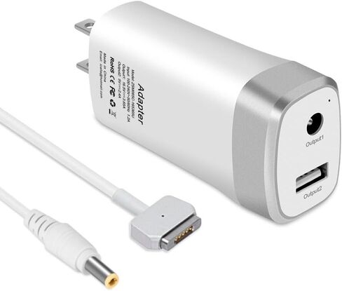 45W 60W شاحن صغير متوافق مع MAC Book Air 11/13 بوصة ، موصل النوع الأول المغناطيسي من النوع L ، محول USB البديل المحمول A1374 A1244 A1370 A1369 A1377 A1237 (قبل منتصف عام 2012) in Kuwait
