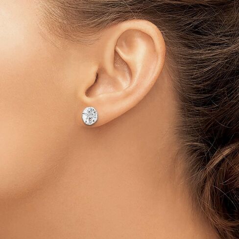 Diamond2Deal 925 Sterling Silver Mini Sand Dollar Earrings (L- 0.39 in, W- 0.35 in) in Saudi Arabia