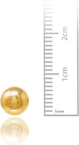 14kt Yellow Gold Balls Stud Earrings with Comfort Silicone Back (7mm) in Saudi Arabia