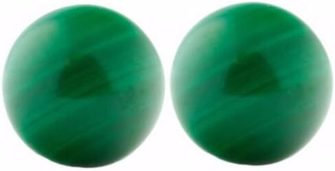 Trustmark 14k الذهب الأصفر الطبيعي 8 مم الملكيت الأخضر الكرة مسمار أقراط in Kuwait